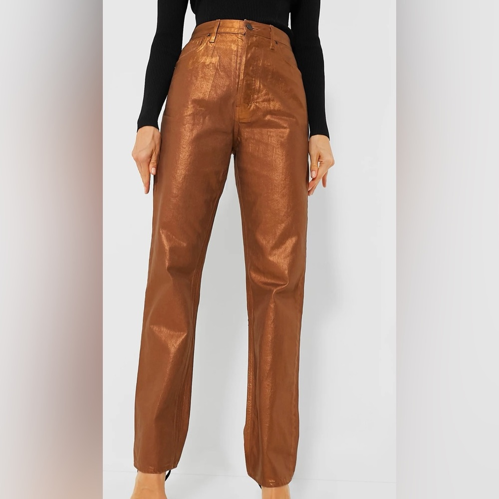 VERONICA BEARD

Bronze Daniela Metallic Straight Leg Pant